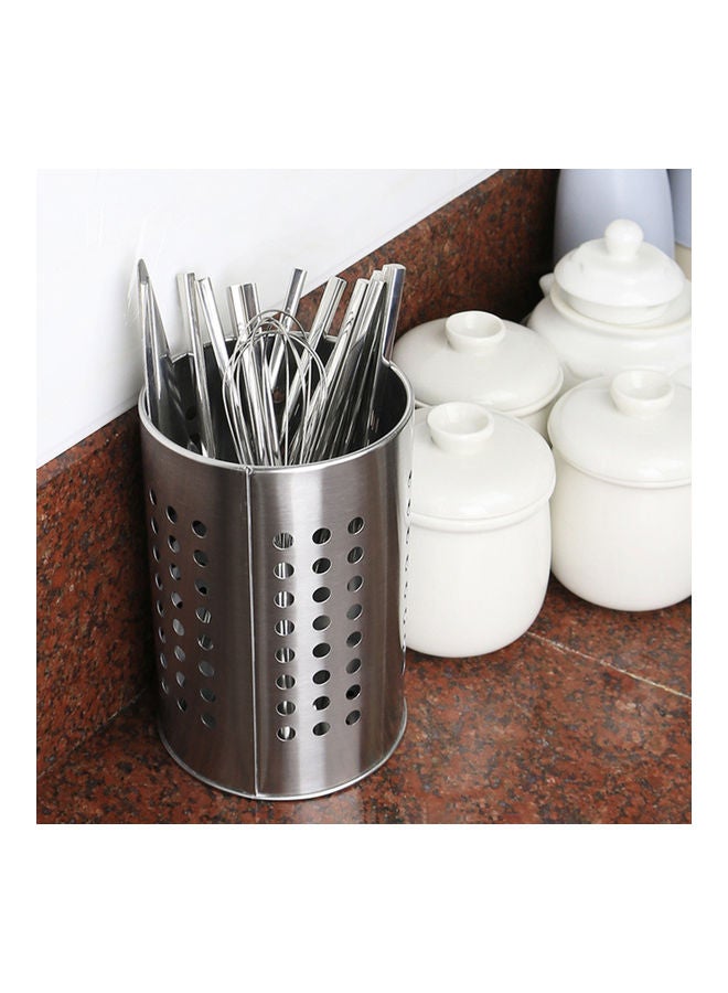 Chopsticks Utensil Holder Silver