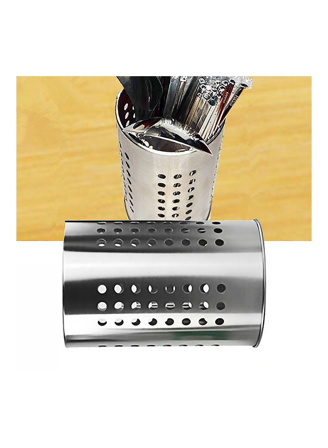 Chopsticks Utensil Holder Silver