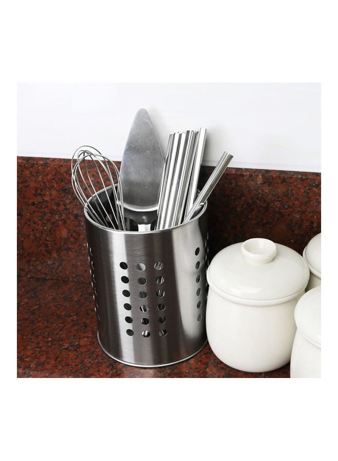 Chopsticks Utensil Holder Silver