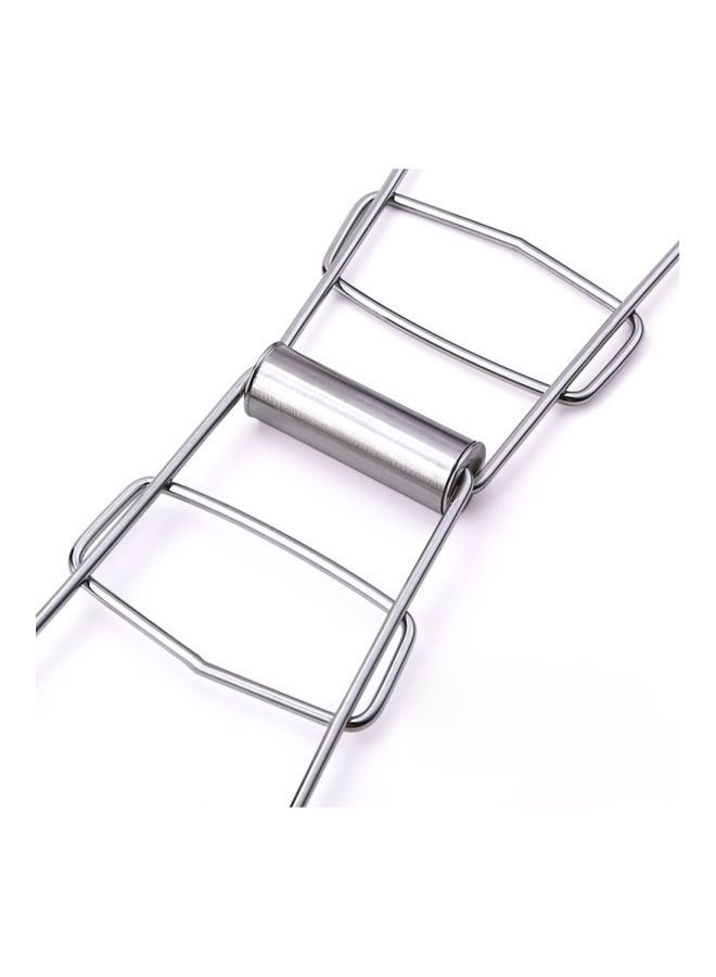 Stainless Steel Food Clip Silver 185x85x50millimeter