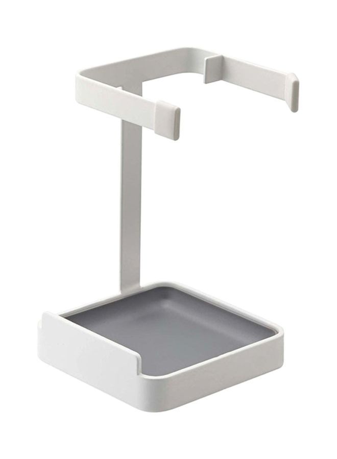 Lid And Spoon Holder With Drip Tray White 15x10x10cm