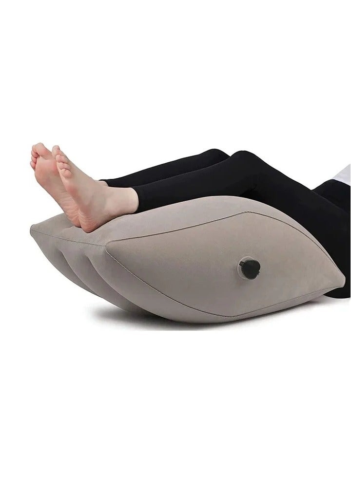 Inflatable Leg Elevation Pillow ,Leg Pillow for Sleeping Wedge Pillow Leg Rest Pillow with Inflatable Bag, Relax Muscle Relieve Pain in Back Legs Knees After Surgery Improve Blood Circulation