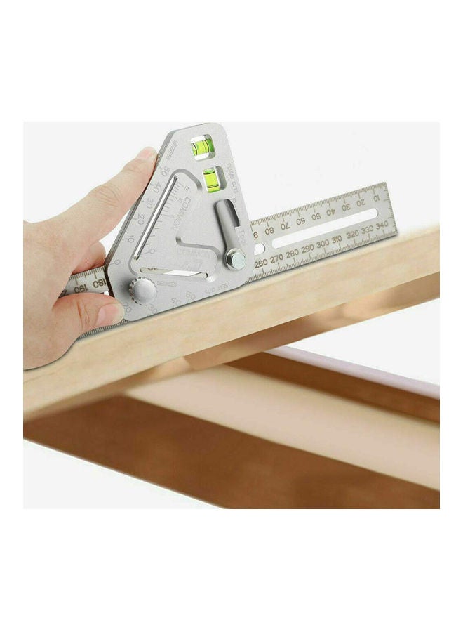 Multifunctional Woodworking Triangle Ruler Silver
