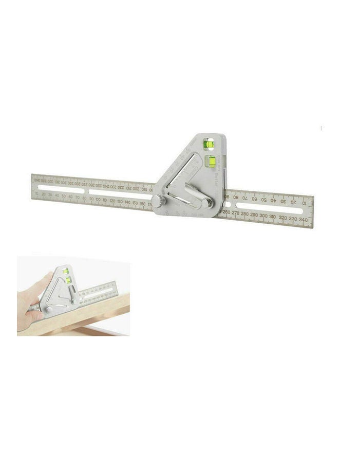 Multifunctional Woodworking Triangle Ruler Silver