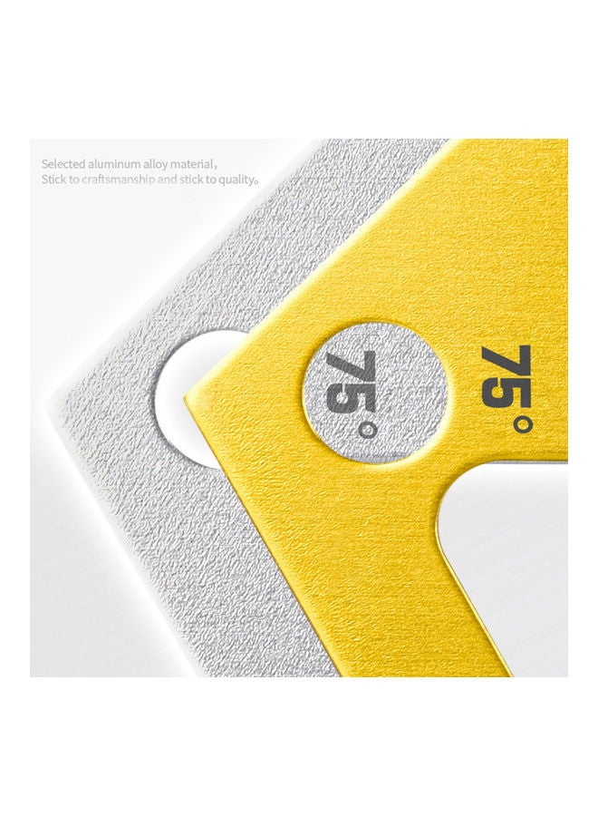 Aluminum Alloy Six Square Ruler With Magnetism Gold