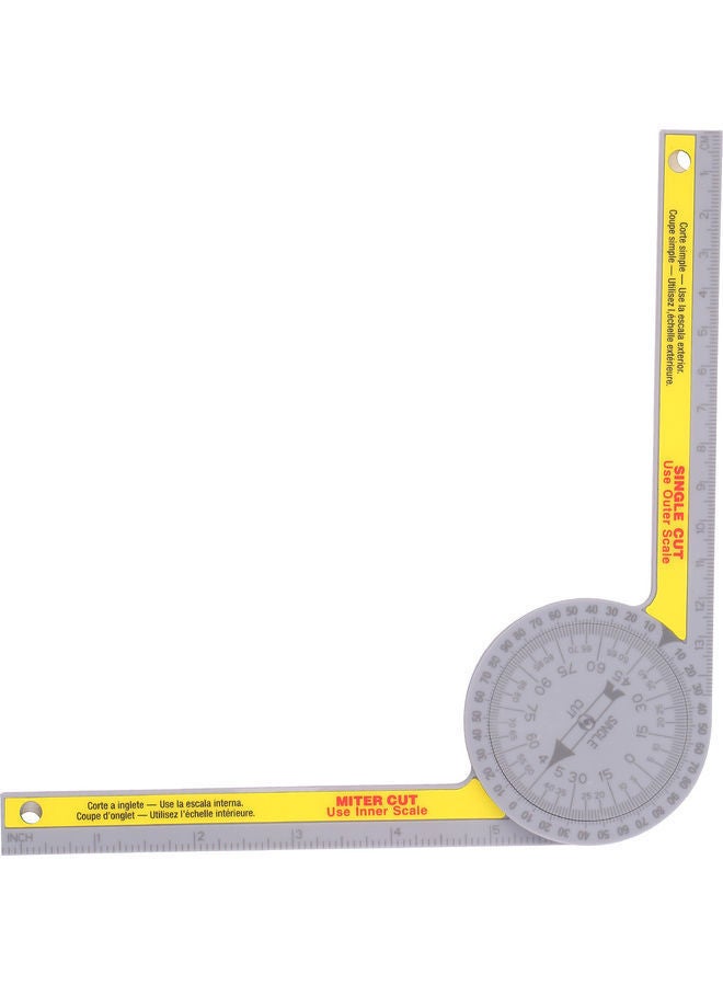 ABS Metric Ruler For Carpenters Grey/Yellow
