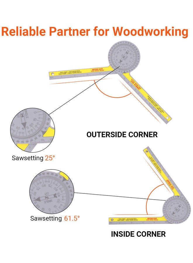 ABS Metric Ruler For Carpenters Grey/Yellow