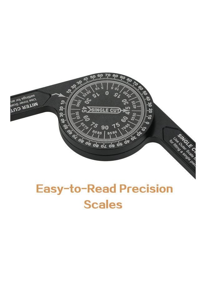 Aluminum Alloy Miter Saws Protractor Black
