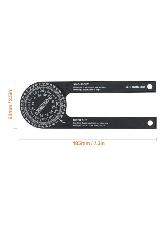 Aluminum Alloy Miter Saws Protractor Black