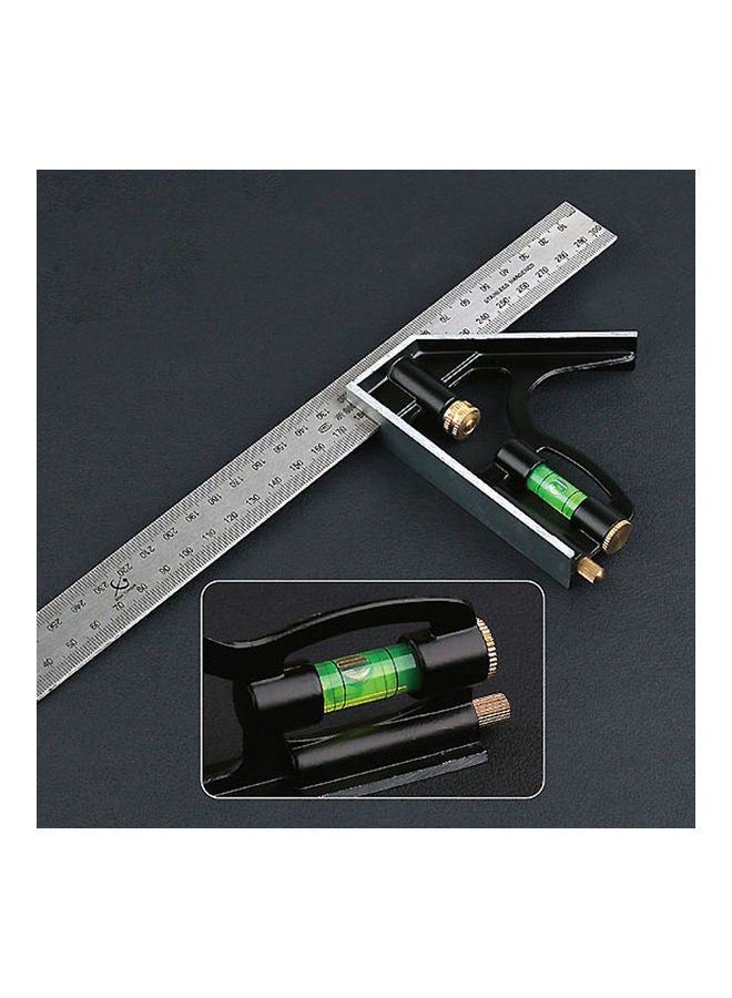 300MM Combination Square Angle Ruler Black/Silver 32.00X5.00X11.00cm