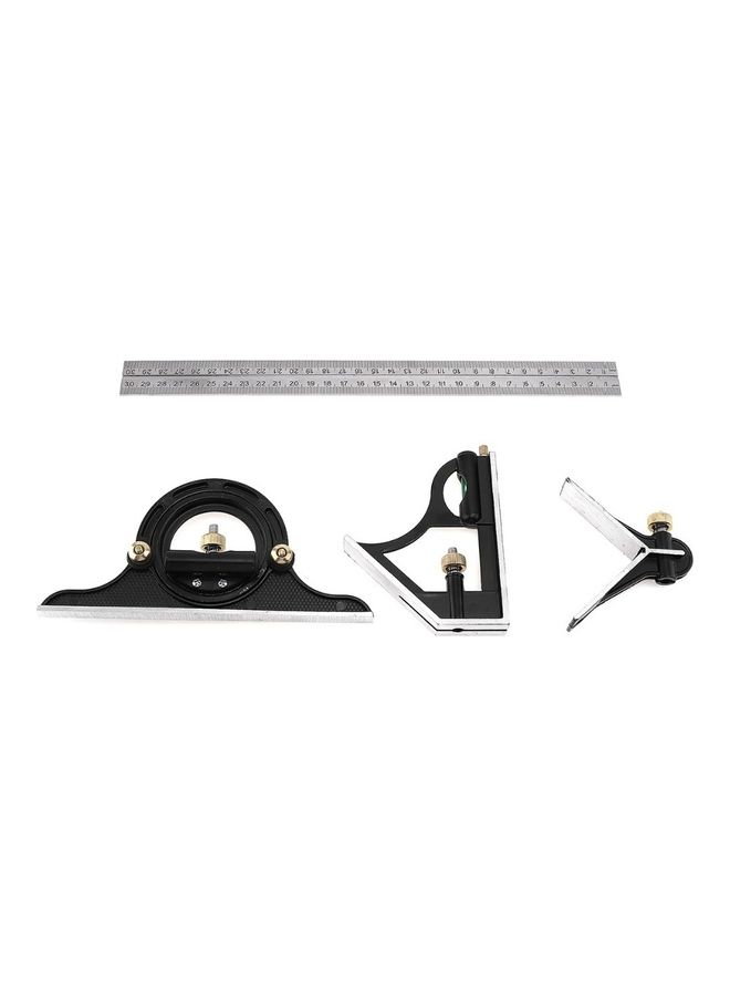300MM Combination Square Angle Ruler Black/Silver 32.00X5.00X11.00cm