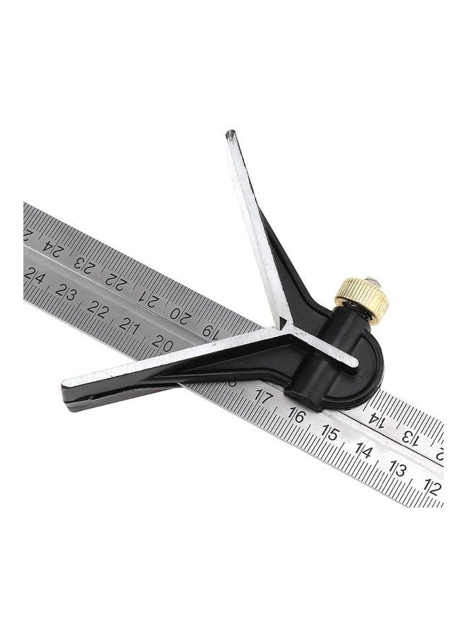 300MM Combination Square Angle Ruler Black/Silver 32.00X5.00X11.00cm