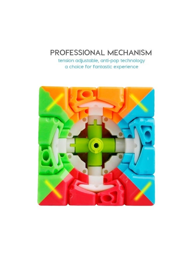 Coogam Qiyi 4x4 Speed Cube Stickerless Magic Puzzle Toy Gift for Kids and Adults Challenge (Qiyuan S Version)