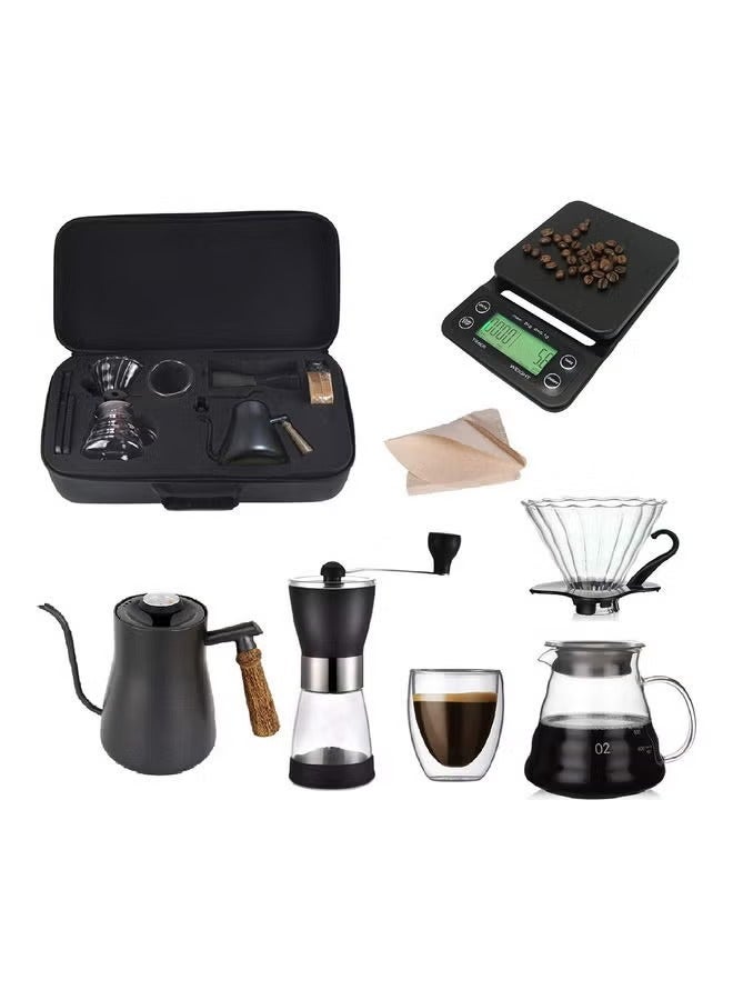 V60 Drip Coffee Maker Set With Travel Bag Black 27x55x16cm