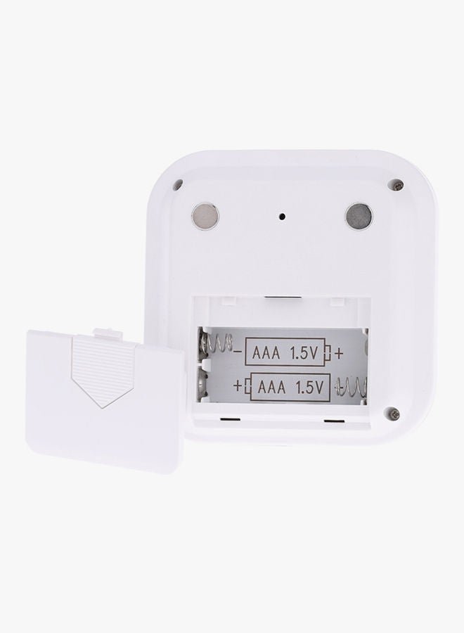 LCD Digital Kitchen Timer White 8.5x2x8.5centimeter