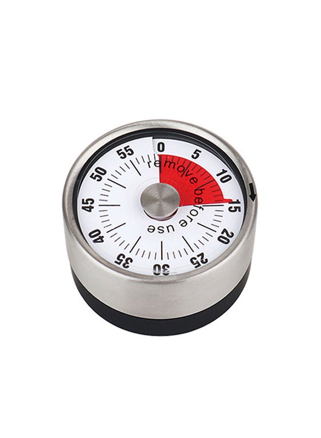 Countdown Mechanical Magnetic Timer Silver/Black/White