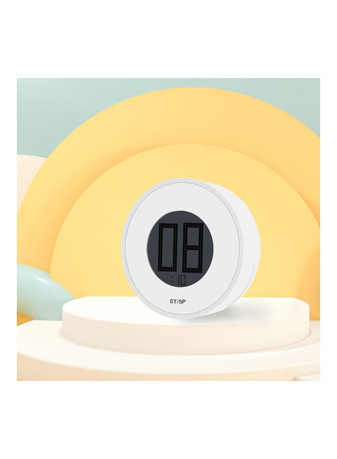 LCD Screen Display Kitchen Timer White