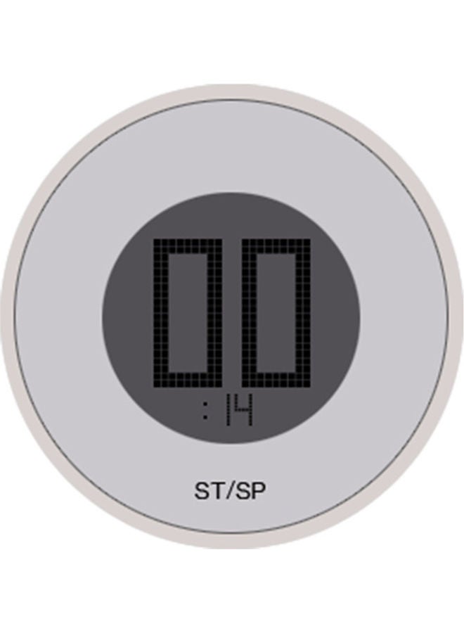 LCD Screen Display Kitchen Timer White