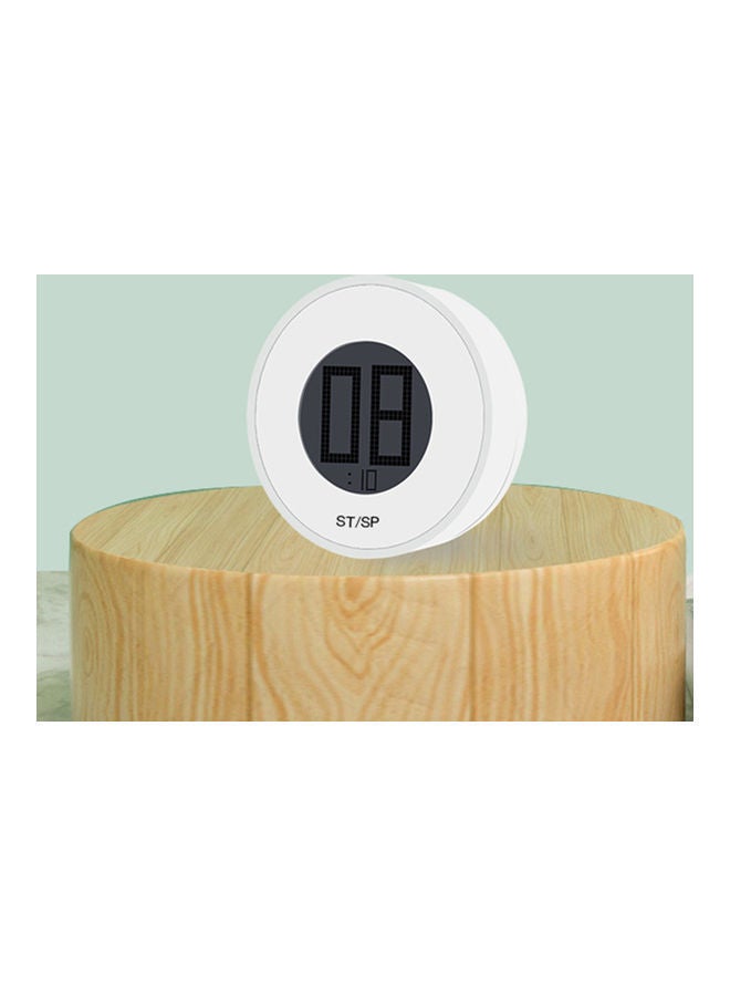 LCD Screen Display Kitchen Timer White