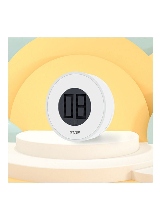 LCD Screen Display Kitchen Timer White
