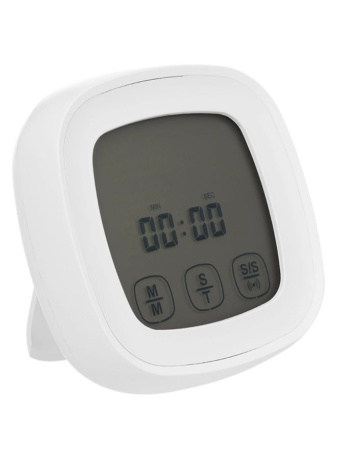 Digital LCD Touchscreen Barbecue Timer White