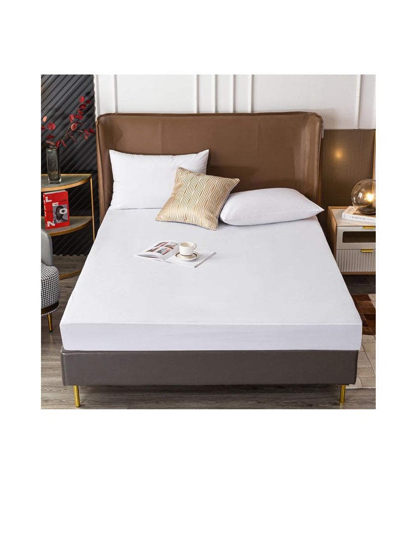 Extra Soft Bed Sheets King Size, Waterproof Fitted Sheet, Mattress Protector Anti-Slip Bed Sheet Cover Bedroom