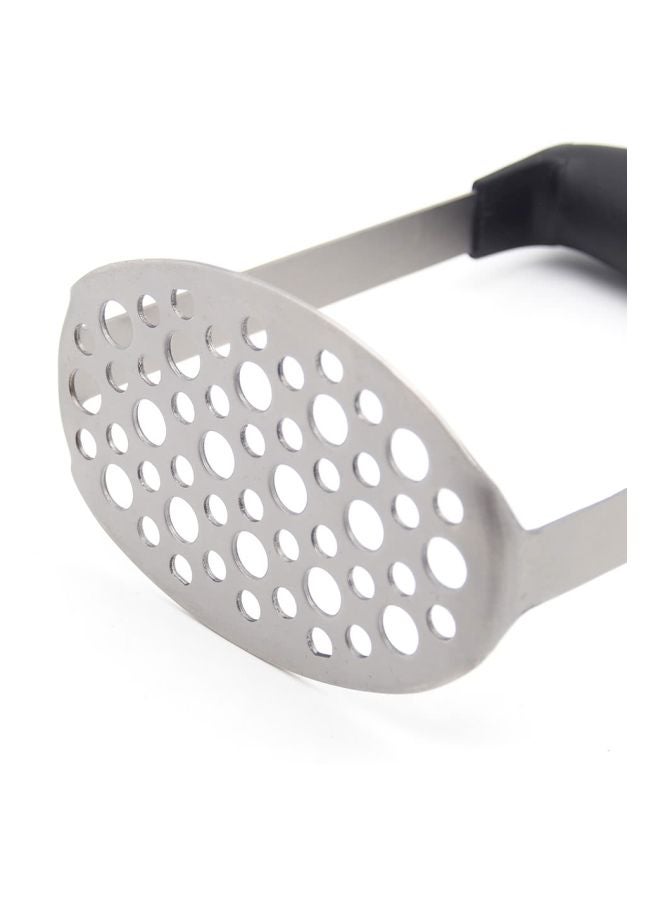 Stainless Steel Potato Masher Black/Silver 17.5centimeter