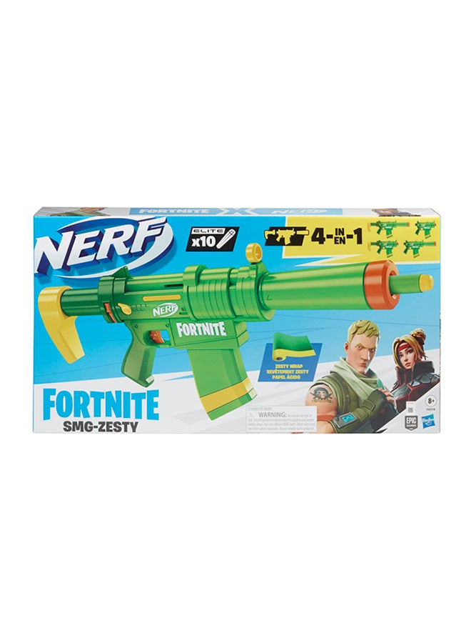 Fortnite SMG-Zesty Elite Dart Blaster Removable Stock And Barrel Removable 10-Dart Clip