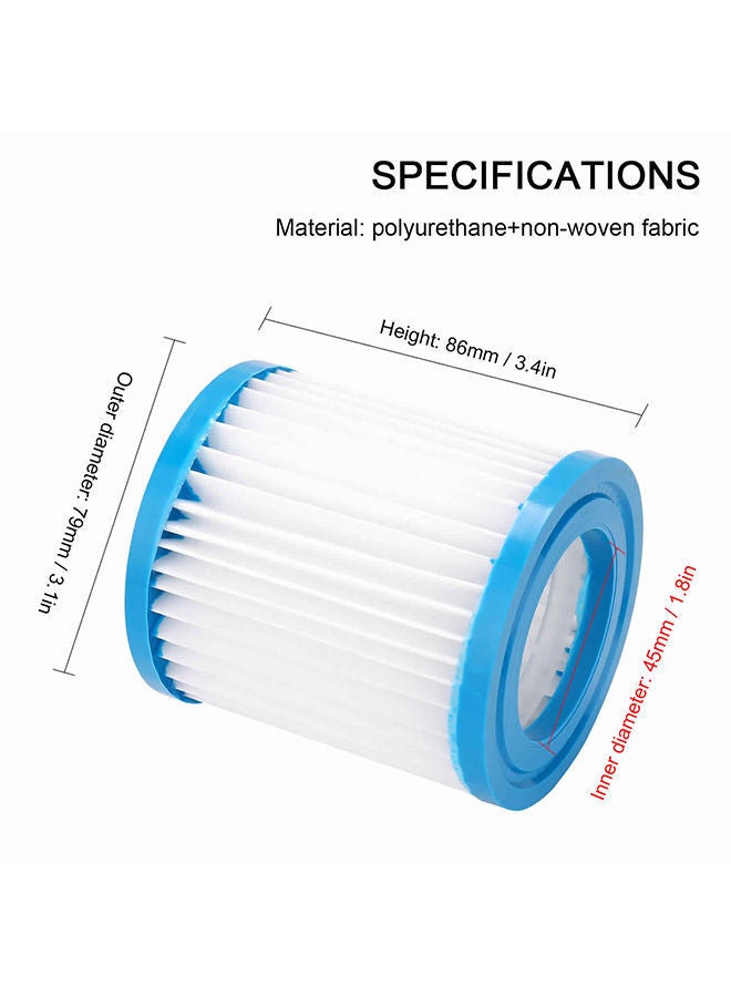 300 Gallon Pump Filter White/Blue 8.6x7.8x7.9cm