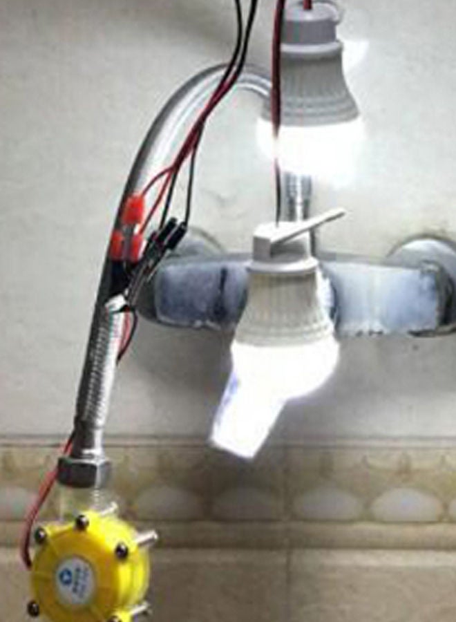 Micro Hydro Tap Stable Waterflow Pump Charge Generator Yellow/Clear
