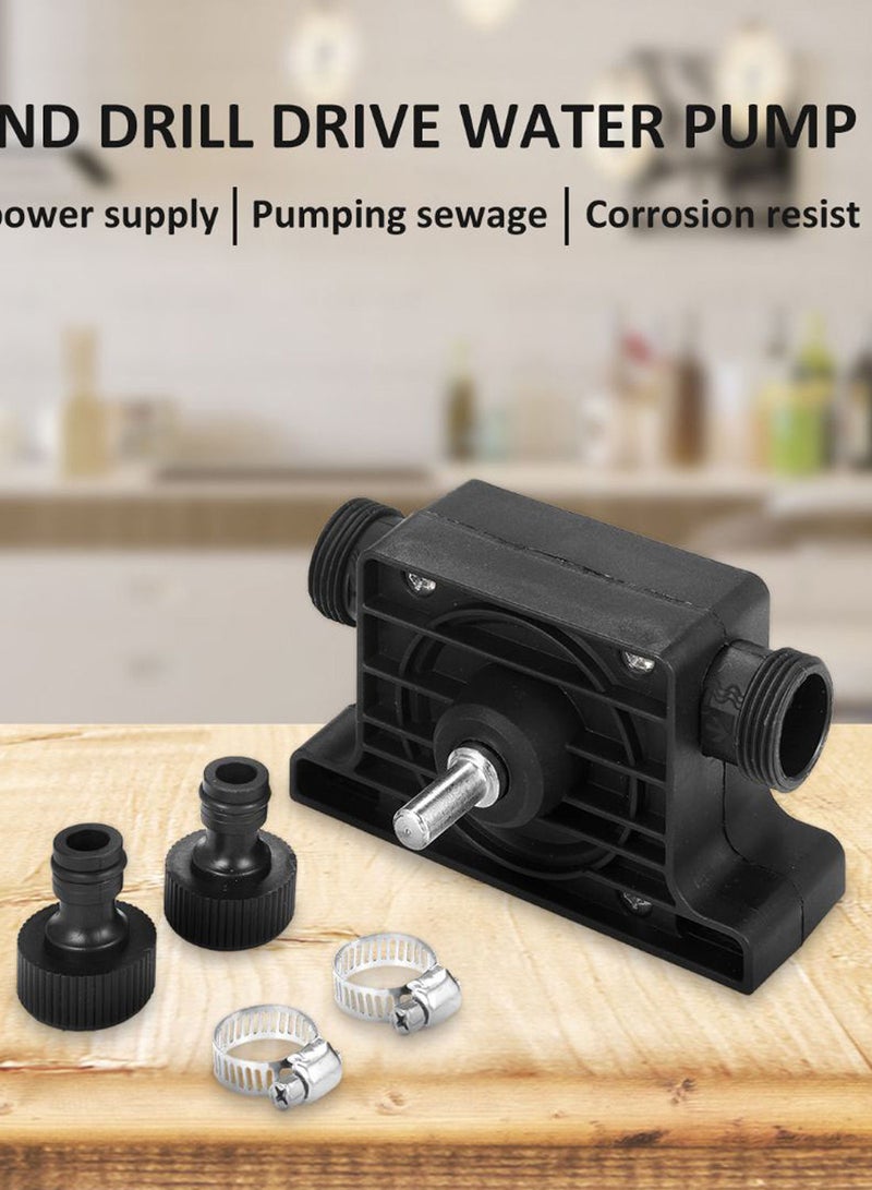 Self Priming Transfer Oil Fluid Water Pump Black/Silver