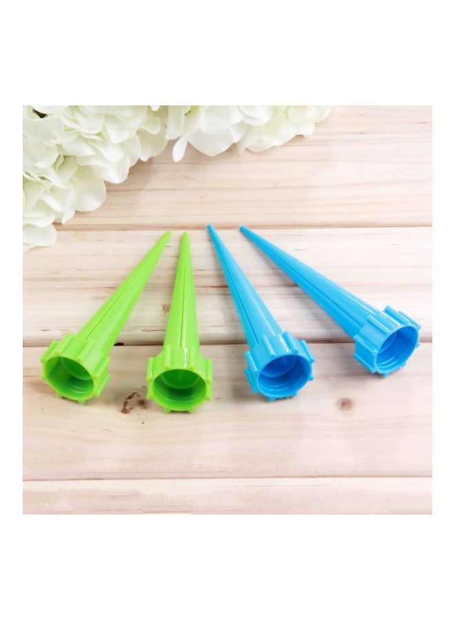 4-Piece Watering Cone Spike Green/Blue