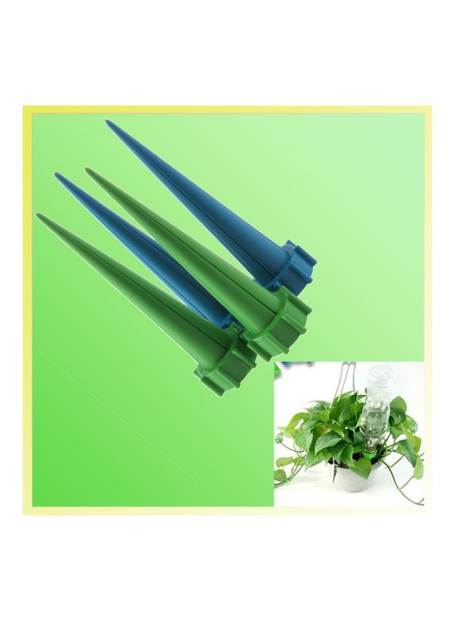 4-Piece Watering Cone Spike Green/Blue
