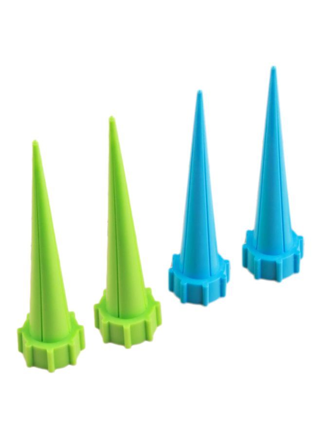 4-Piece Watering Cone Spike Green/Blue