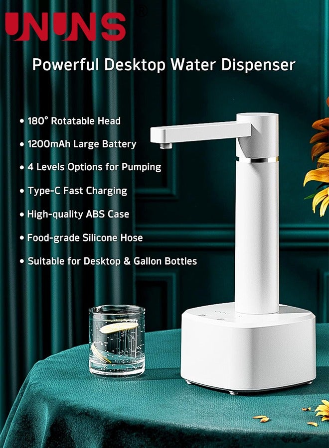 Water Dispenser For 5 Gallon Bottle,Intelligent Desktop Water Bottle Dispenser,Dual-Purpose Automatic Water Pump For Universal Bottle,Water Jug Dispenser Suitable For Home,Office,Outdoor