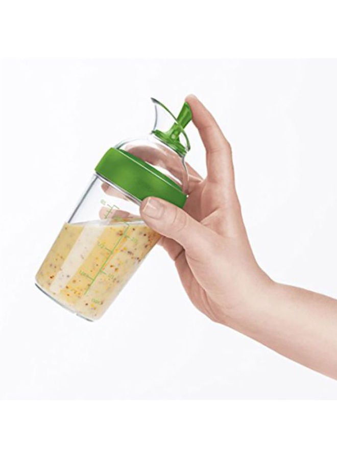 Good Grips Little Salad Dressing Shaker Clear/Green 3x4.2x9.5inch