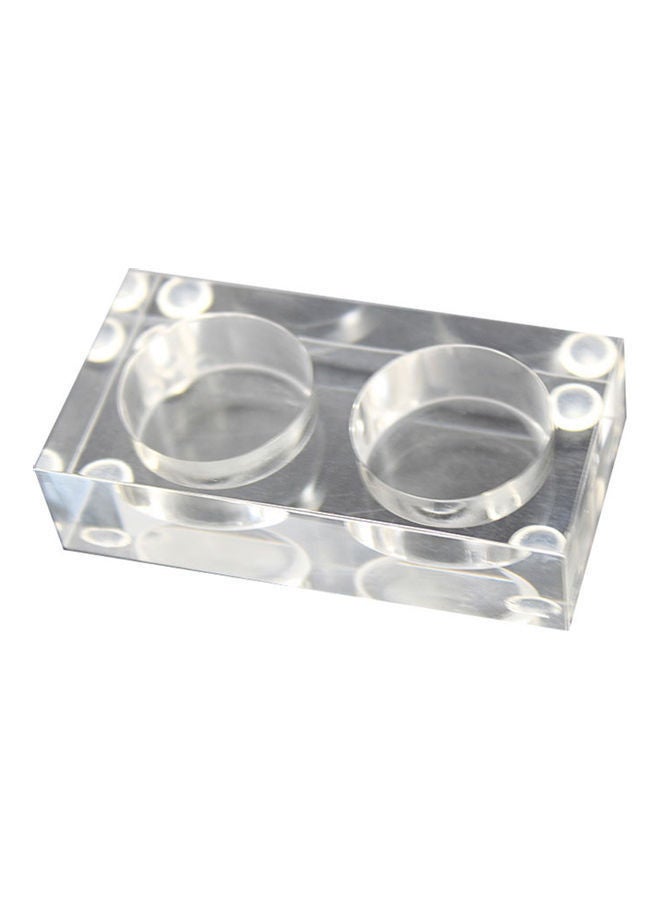 2-Piece Stainless Steel Push Grinder Silver 15x4x5cm