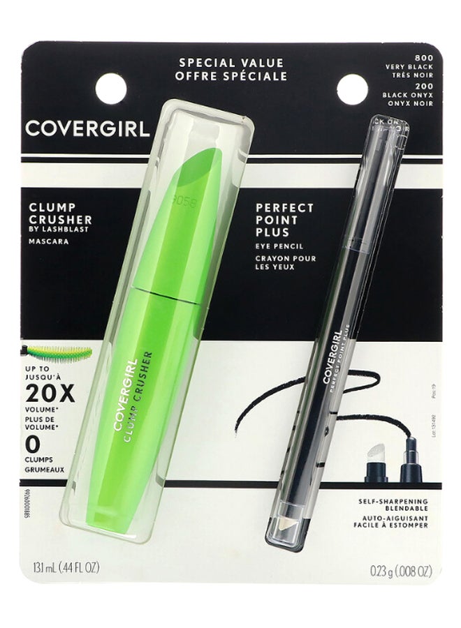 Clump Crusher Mascara With Perfect Point Plus Eye Pencil Black