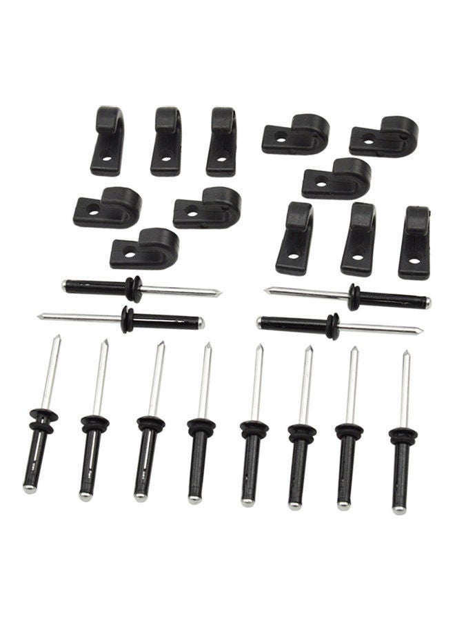 24-Piece J-Shaped Hook And Rivet Set 2.3inch