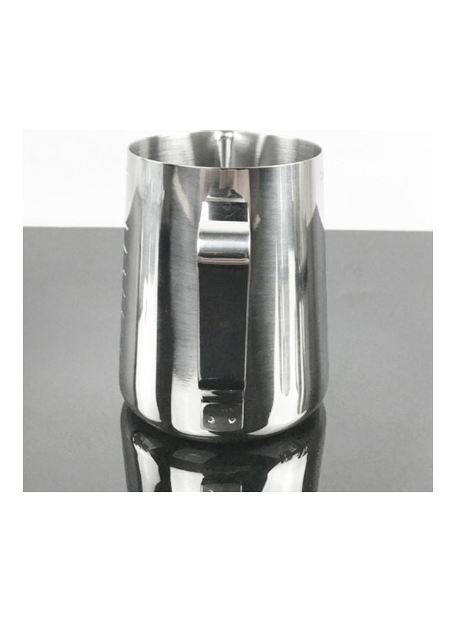 350/600/1000ml Stainless Steel Coffee Cup With Scale Milk Frothing Pitcher Silver 15.05x12.95x10.45cm
