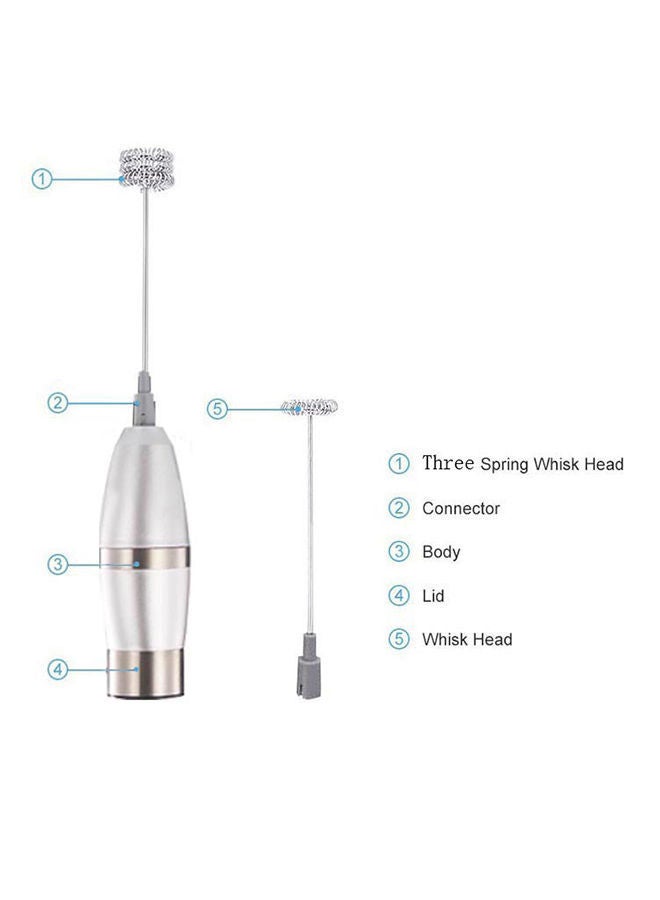 Electric Foam Milk Frother Silver 32x12x6cm