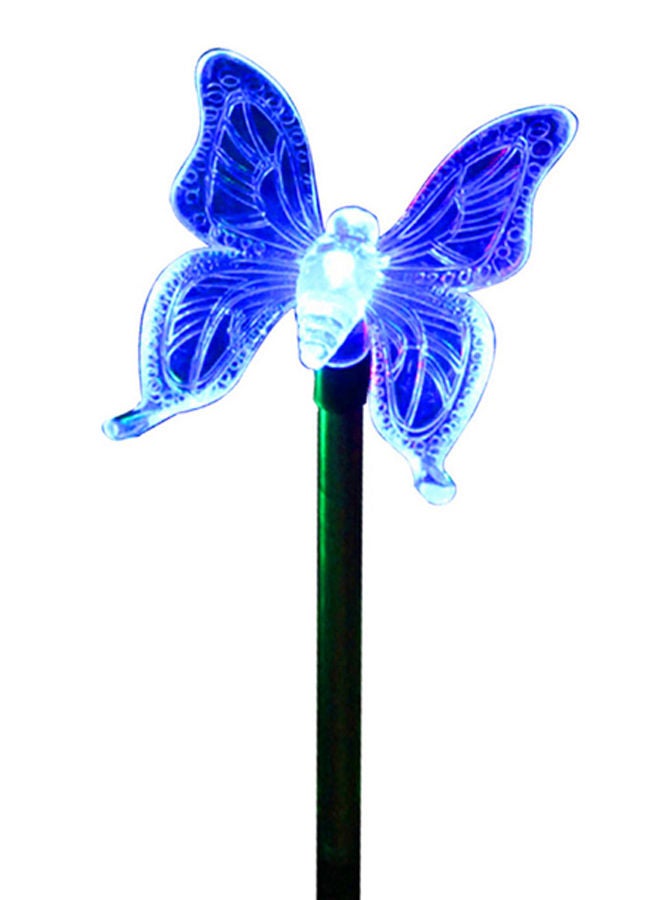 Multi Colour Changing LED Solar Garden Stake Butterfly Light Silver/Clear/Black 67.5centimeter