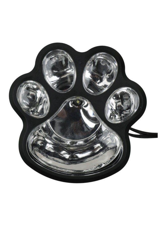 Pack Of 4 LED Dog Paw Designed Garden Light Black/Clear