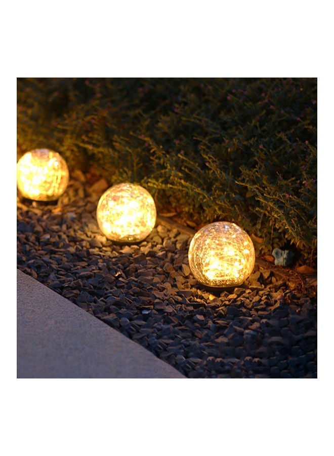 Solar Crack Ball Lawn Lamp White/Black 18.8x16.3x18.5cm