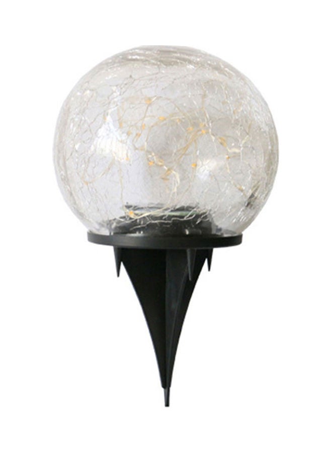 Solar Crack Ball Lawn Lamp White/Black 18.8x16.3x18.5cm