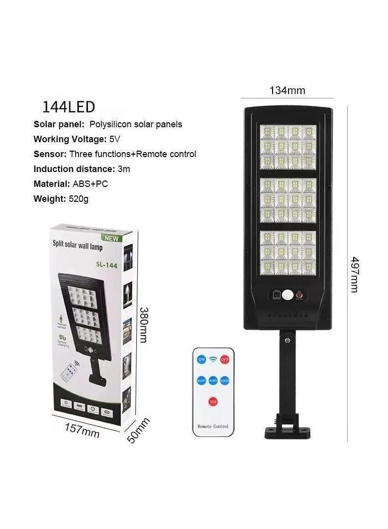 Solar Wall Lamp Outdoor LED Lighting for Patio Garden Road Free Wiring Remote Control Super Bright Waterproof Street Light