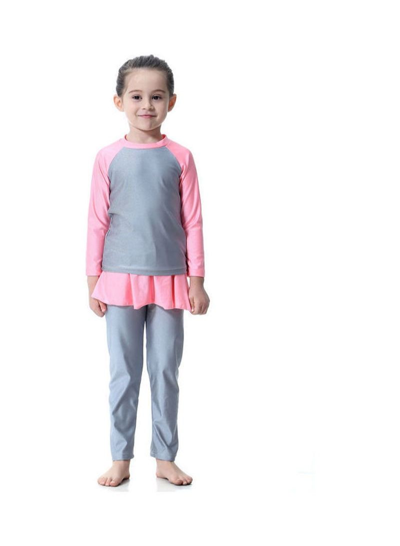 Swimwear Burkini With Pyjama Grey/Pink