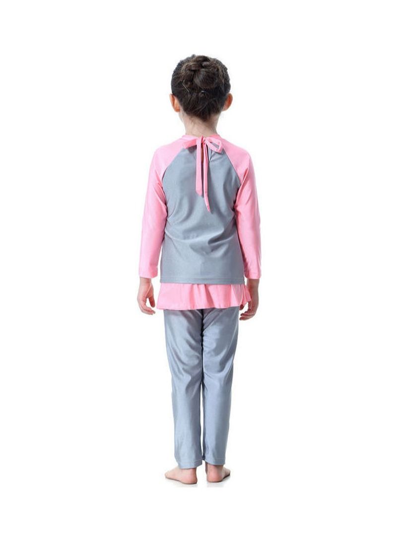 Swimwear Burkini With Pyjama Grey/Pink