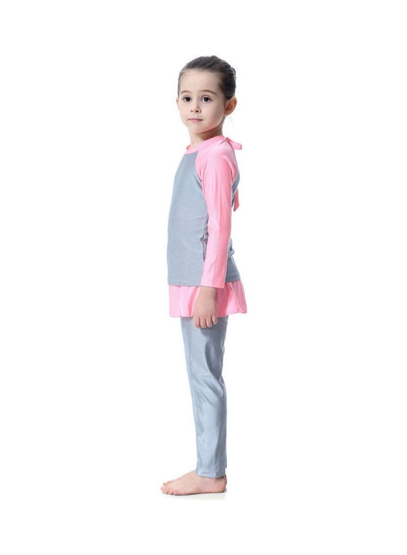 Swimwear Burkini With Pyjama Grey/Pink