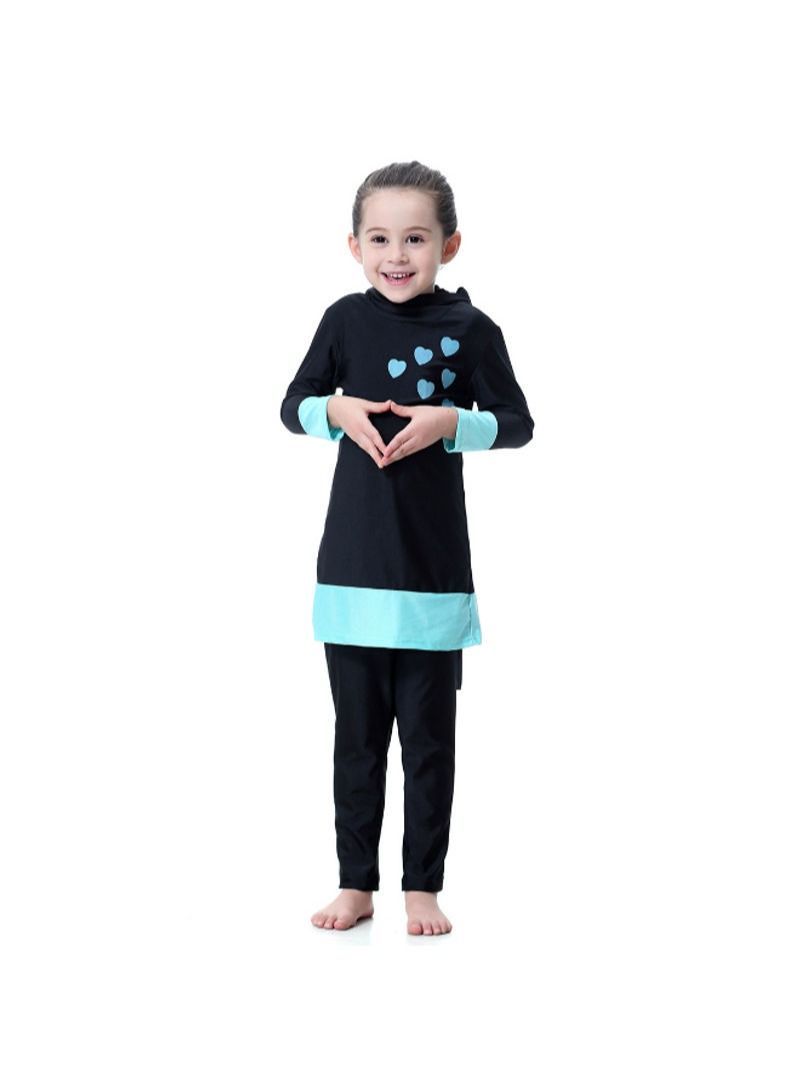 2-Piece Anti Exposure Burkinis Set Black